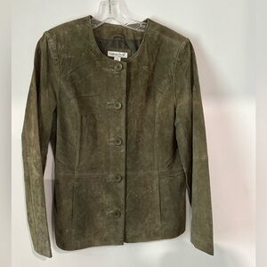 Vintage 90s Olive Suede Jacket NEW WITH TAGS!! Size M